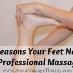 professional foot massage calf stretch